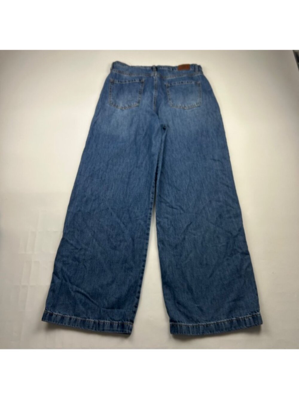 Laura Ashley Blue Drape Denim Wide Leg Pants 10 / 30 - Picture 5 of 6